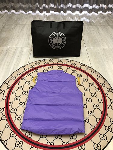 Canada Goose Puffer Vest in Purple with Stand Collar
