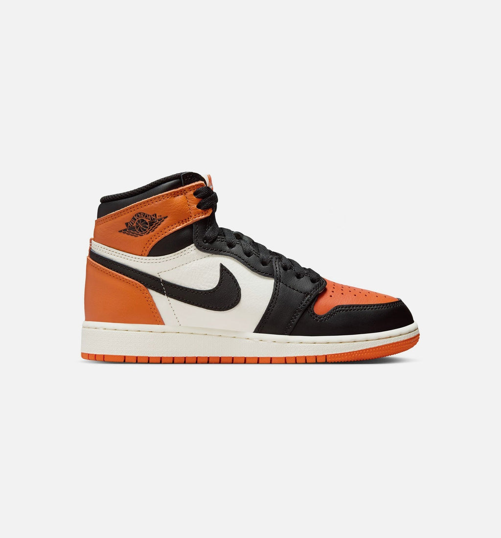 Air Jordan 1 Retro High OG Shattered Backboard Youth Sneakers - Black/Sail/Starfish