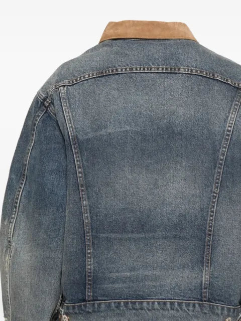GALLERY DEPT. logo-print contrast-collar jacket