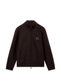 Emporio Armani logo-plaque zip-up sweatshirt