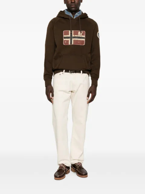 Napapijri logo-patch drawstring hoodie