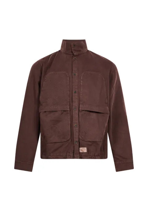 RANRA button-up funnel-neck coat