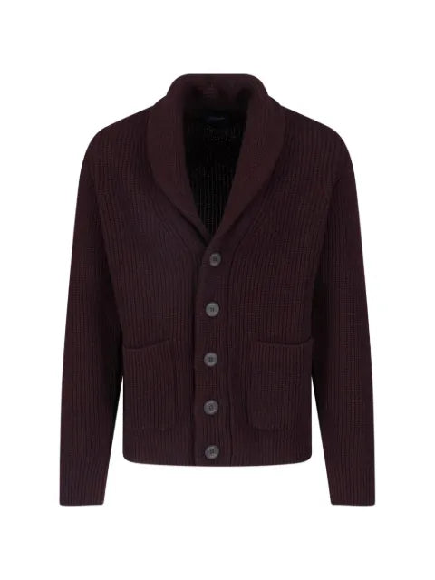 Drumohr shawl-collar ribbed-knit cardigan