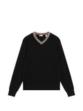 Burberry Kids check-trim V-neck sweater