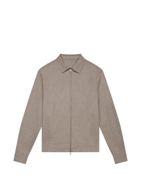Valenza zip-up long-sleeve overshirt