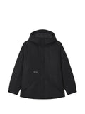 izzue hooded logo-patch jacket
