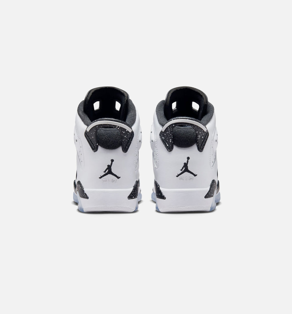 Air Jordan 6 Retro Black and White Grade School Shoe - Black/White