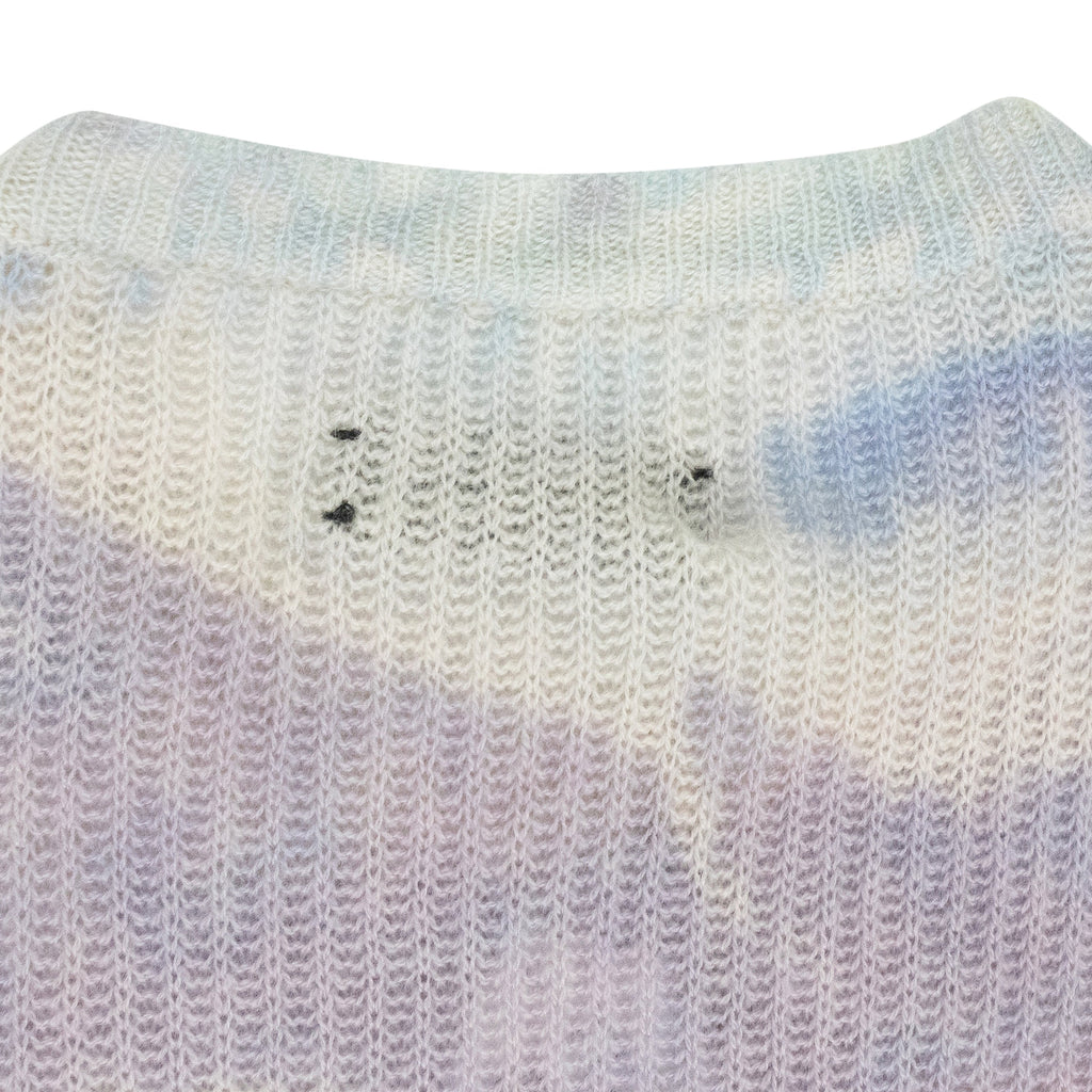 Purple Tie Dye Knit Short Sleeve Shirt