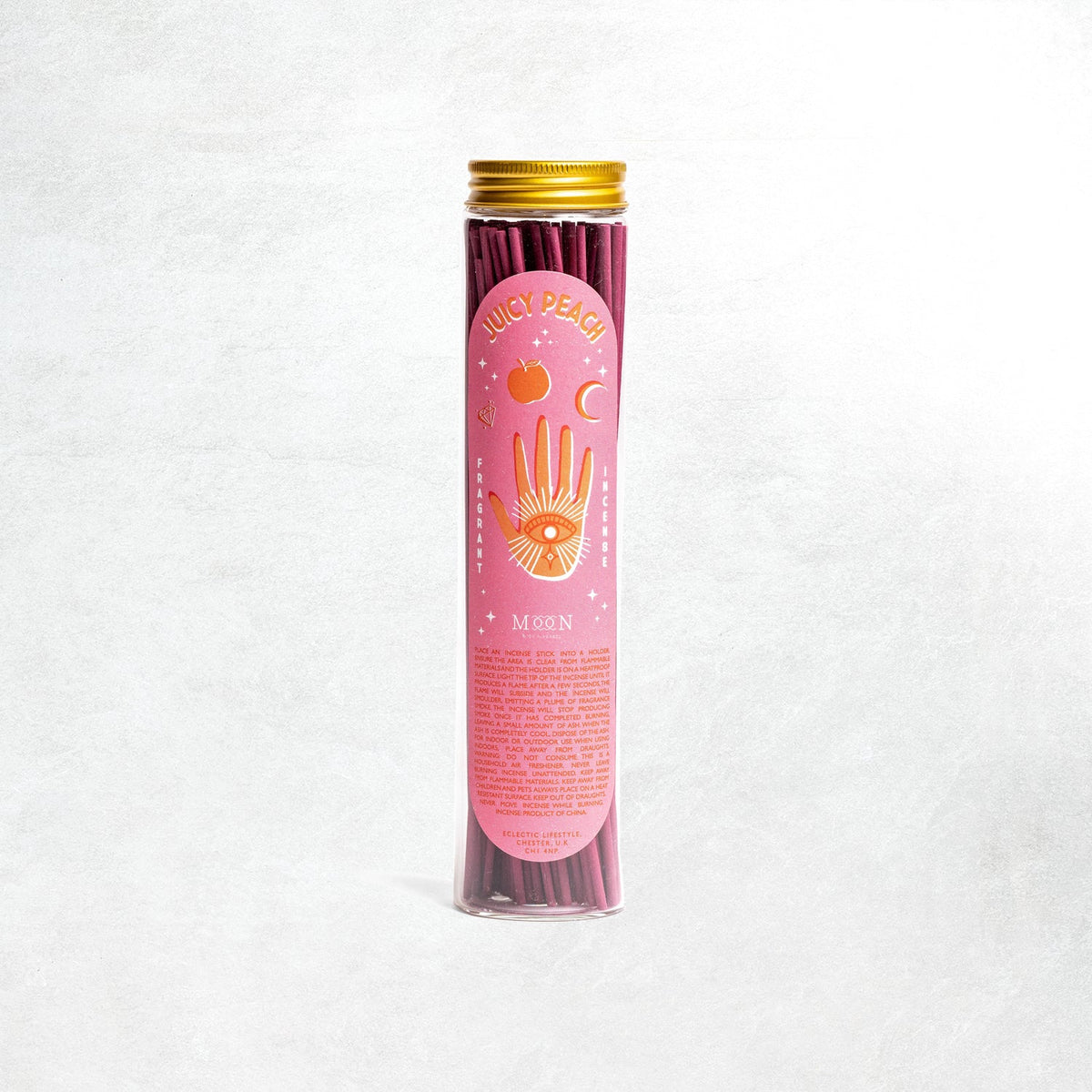 Wick + Vessel Moon Sense Juicy Peach - 100 Incense Stick Jar