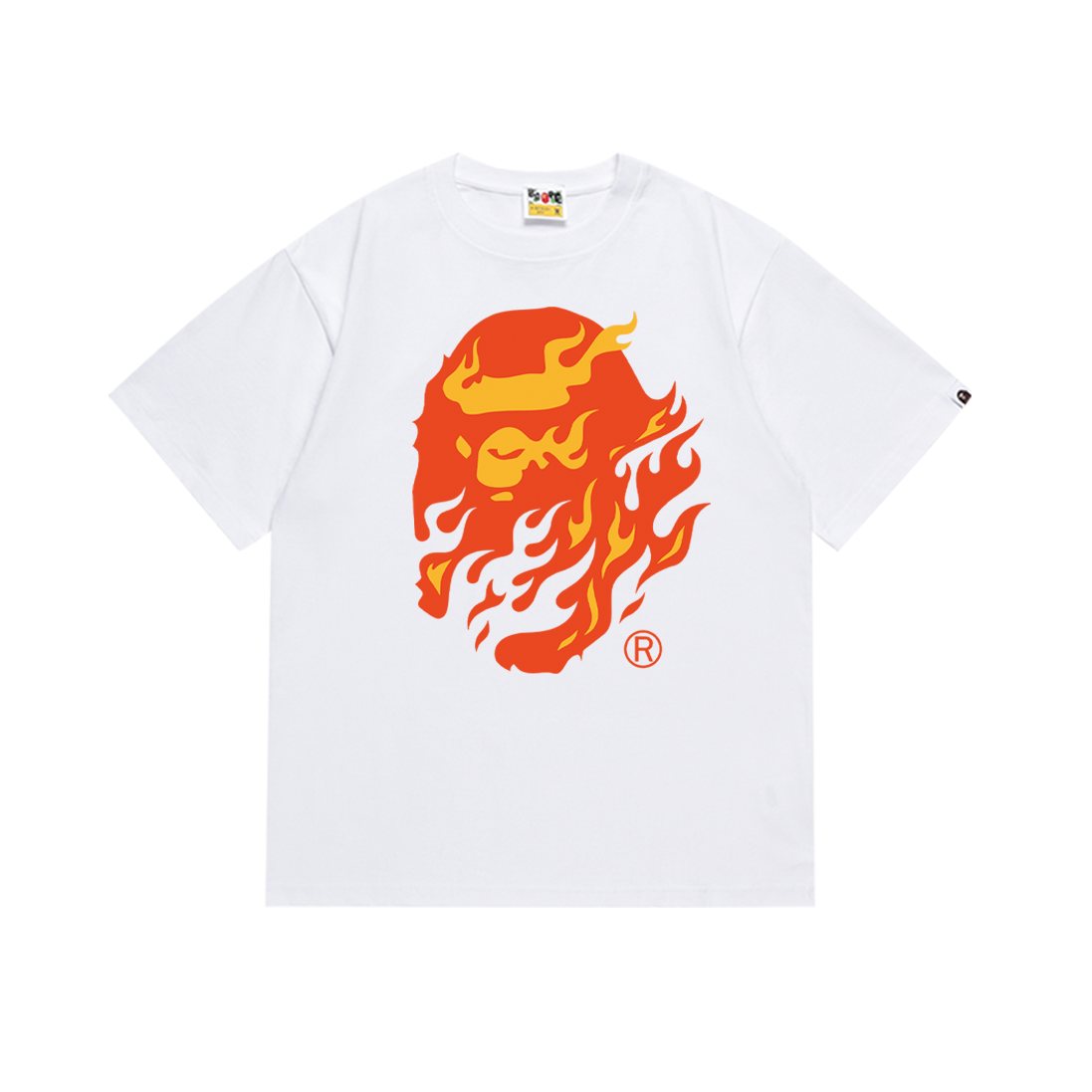 BAPE Flame Ape-Face Graphic Short-Sleeve T-Shirt
