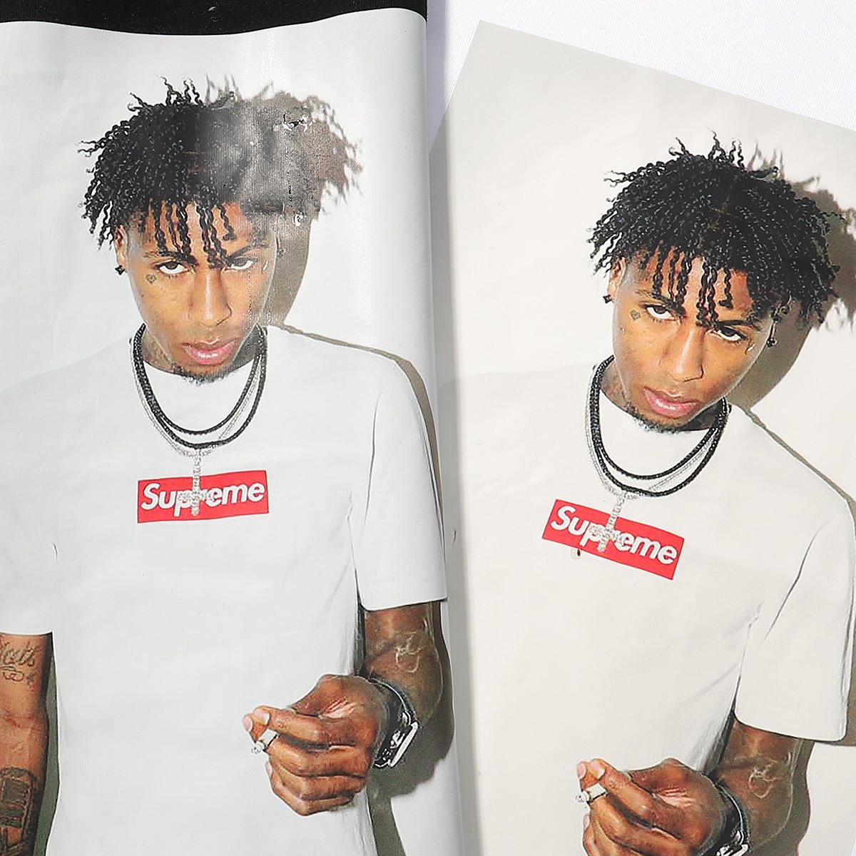 Supreme Rapper Portrait Graphic T-Shirt