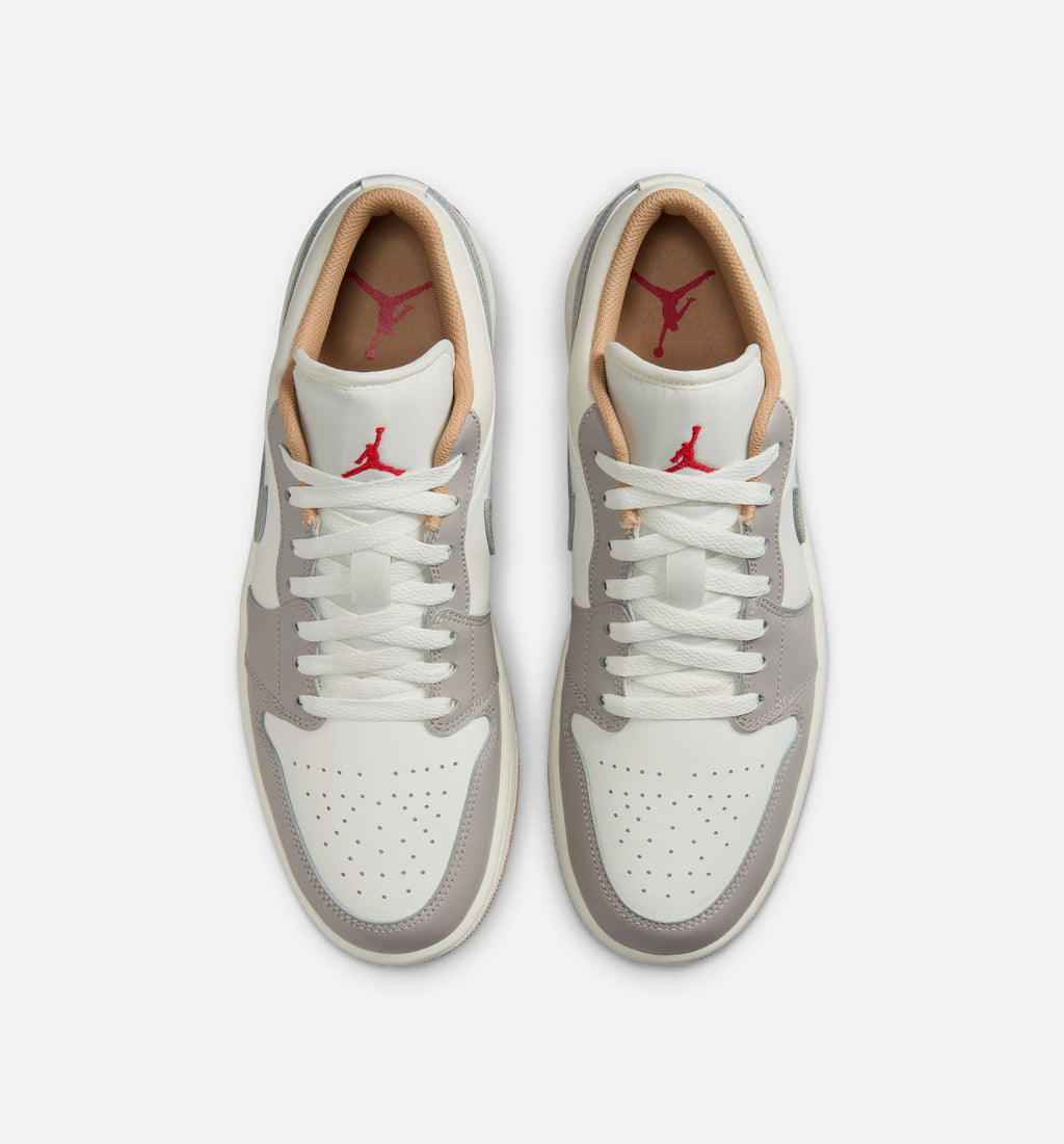 Air Jordan 1 Low Men's Lifestyle Shoes - Sail Fire Red