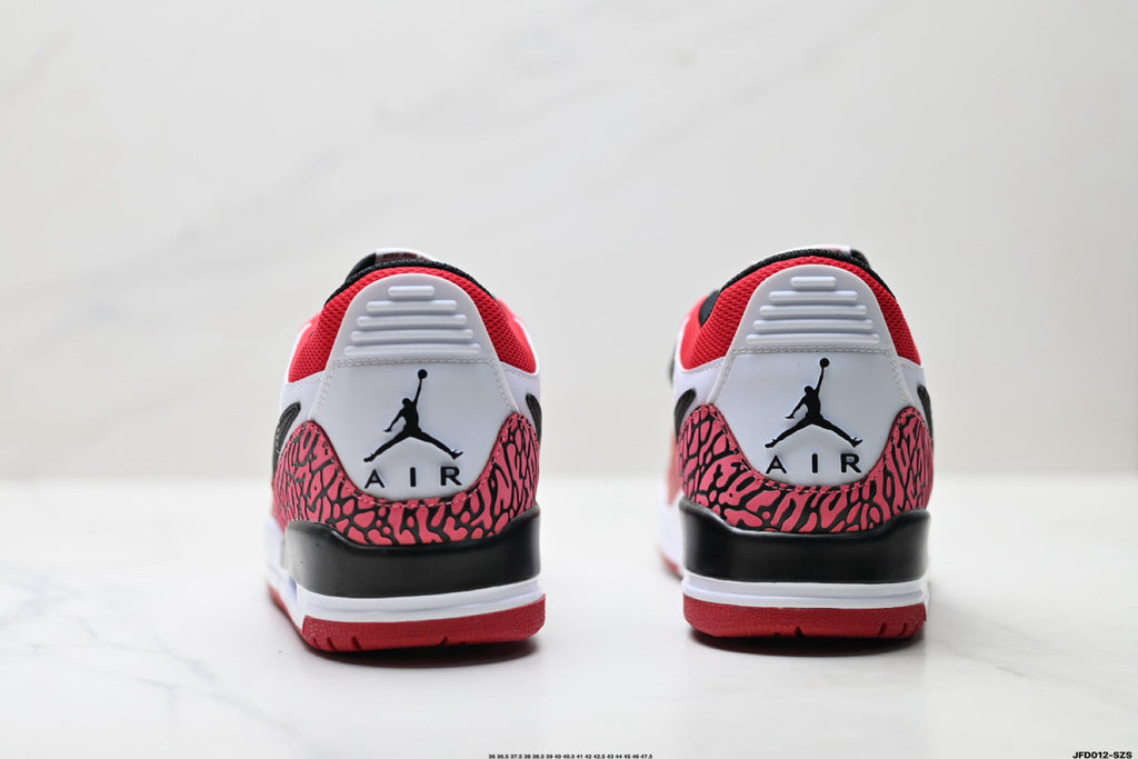 Jordan Legacy 312 Low White University Red Black Sneakers