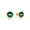 Pomellato Style Malachite Cubic Zirconia 18K Gold-Plated Earrings