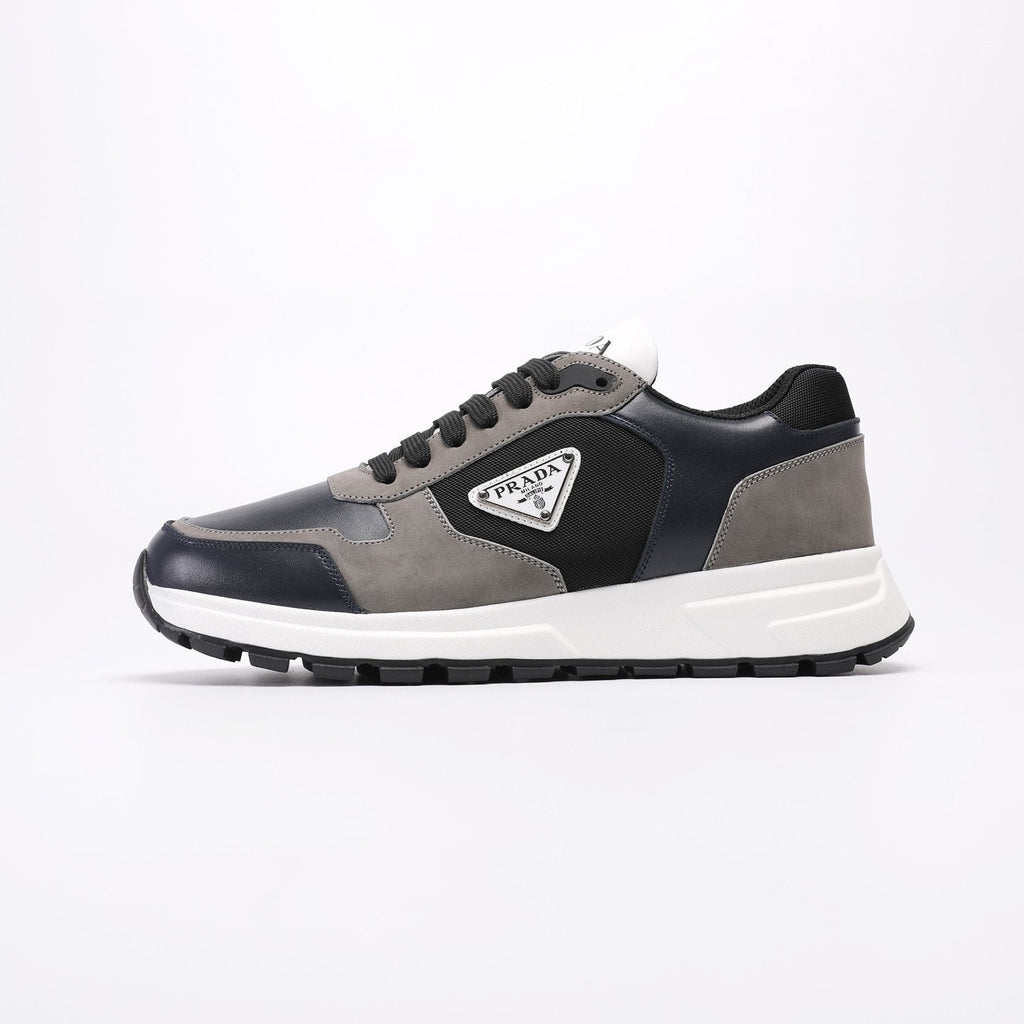 Prada Men's Navy and Gray Paneled Sneakers