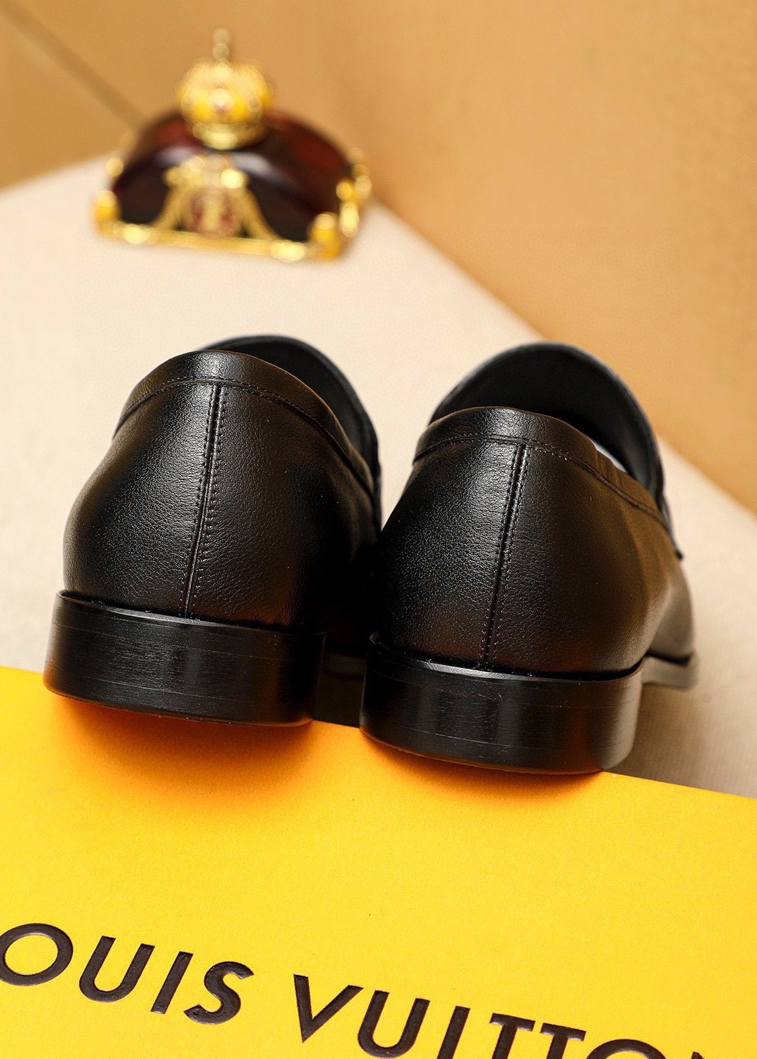 Louis Vuitton Black Hardware Loafers - Black Textured Leather Upper