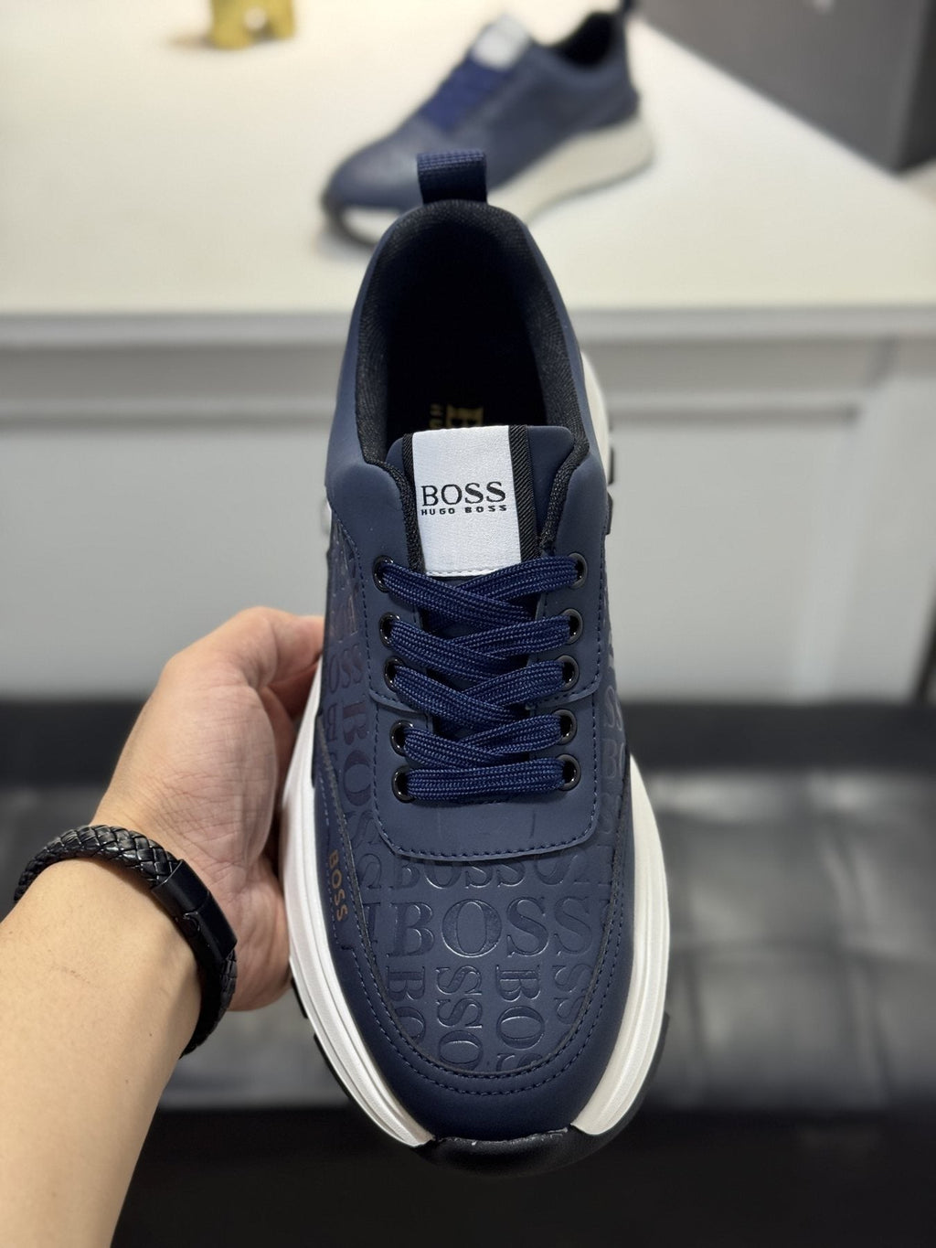 BOSS Men's Low-Top Lace-Up Sneakers