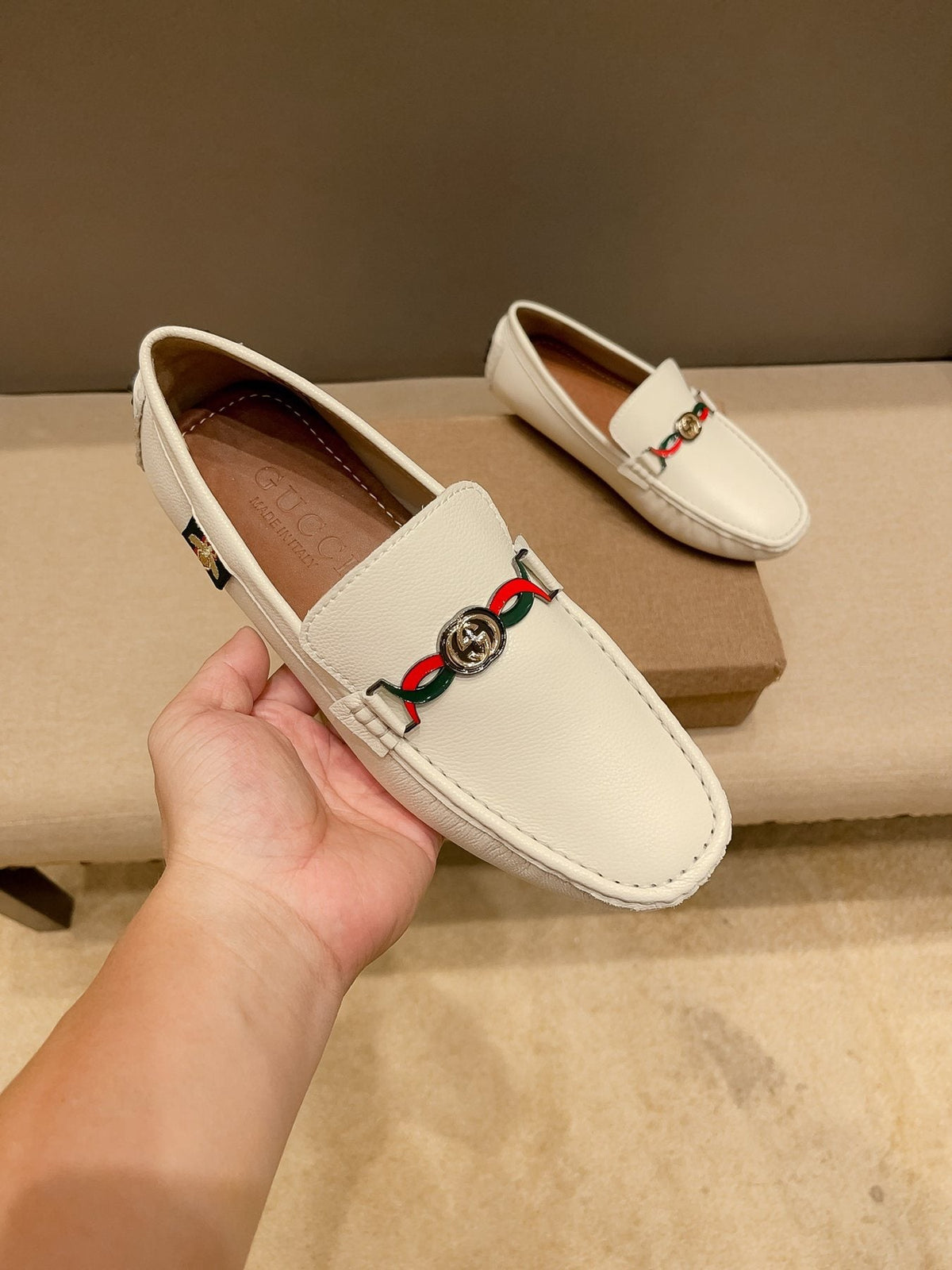 Gucci Web-Accent Driving Loafers