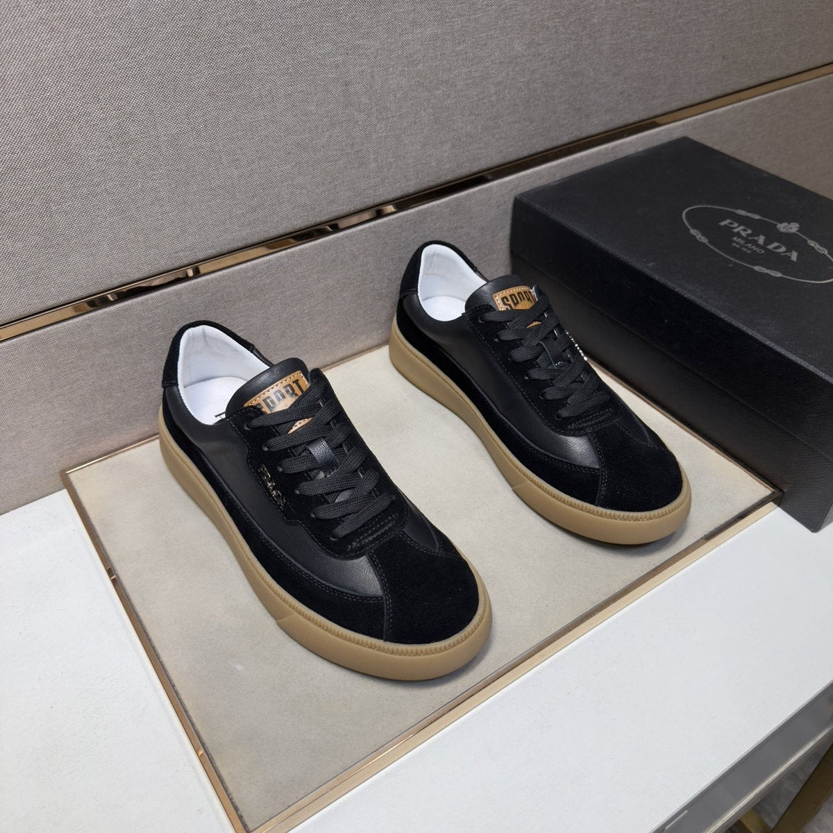 Prada Logo Low-Top Sneakers