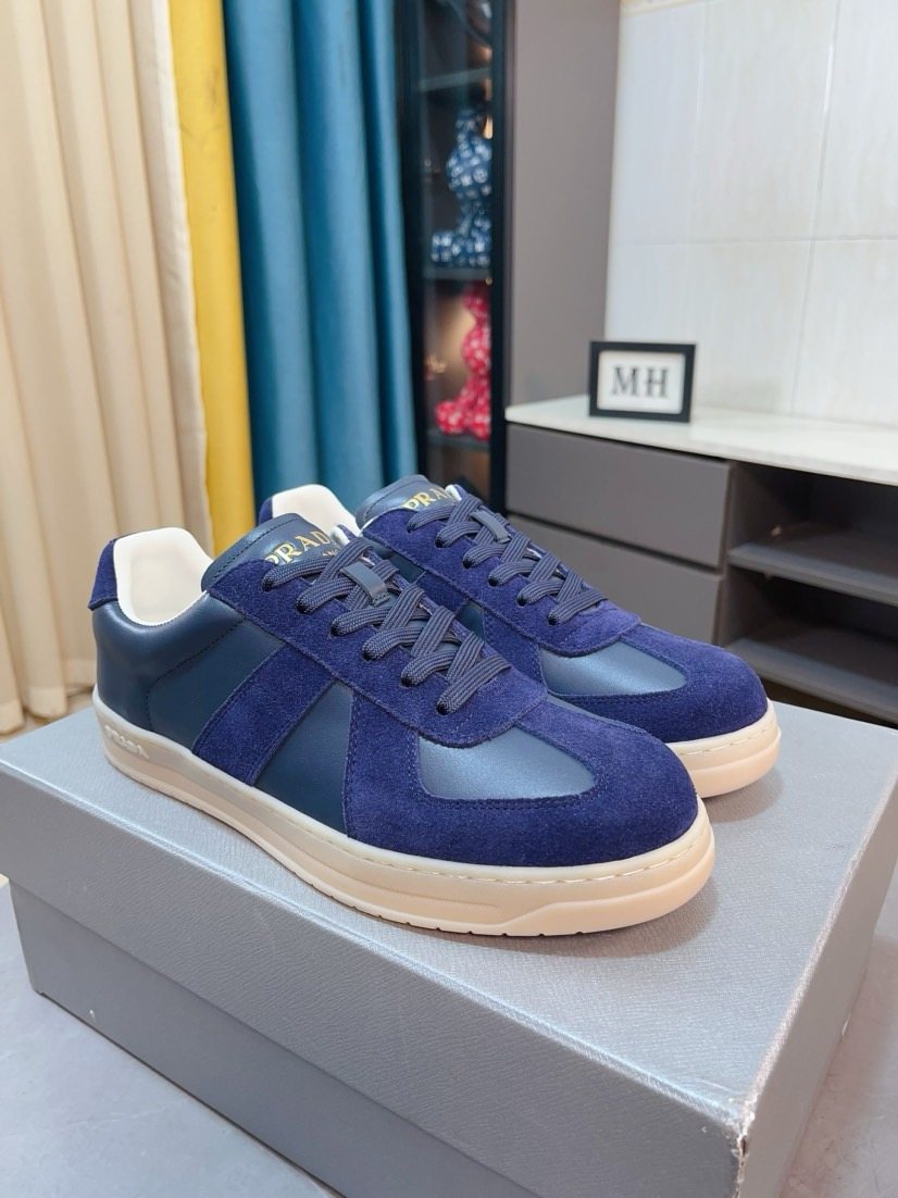 Prada Men's Contrast Panel Sneakers