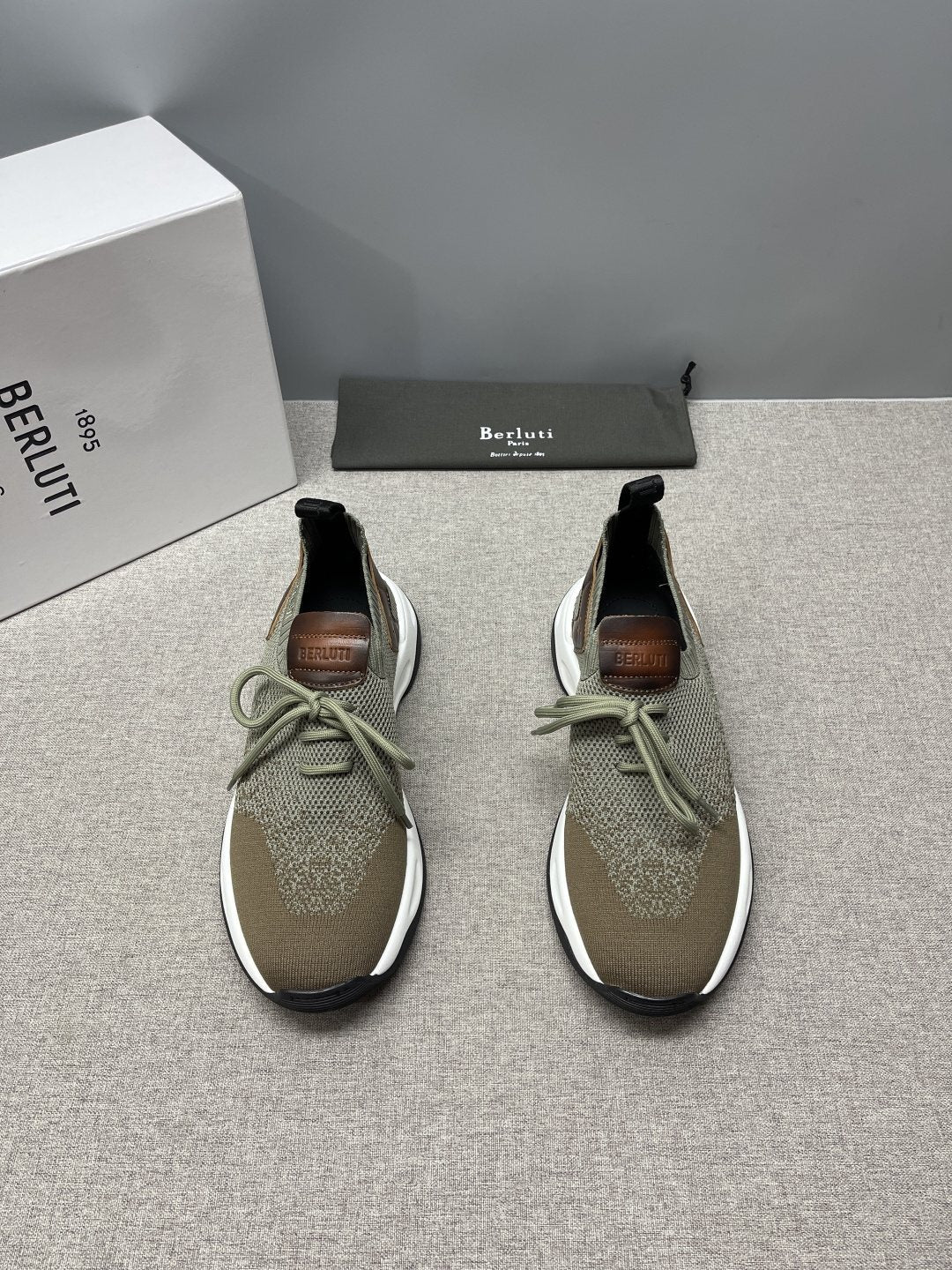 Berluti Knit Lace-Up Sneakers