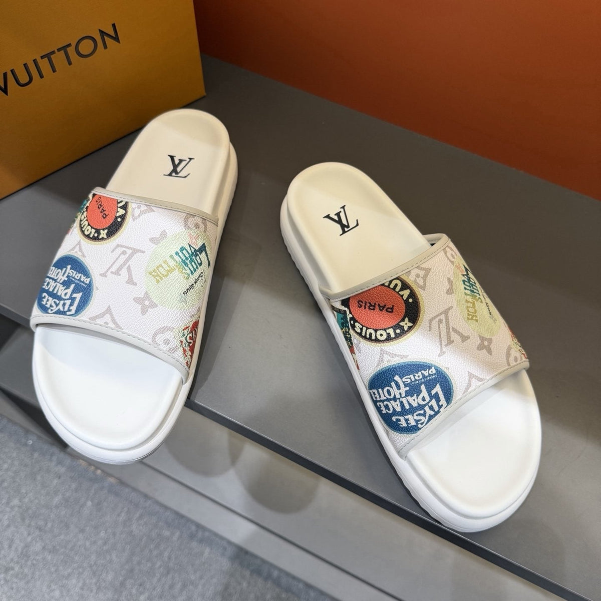 Louis Vuitton Colorful Print Slide Sandals